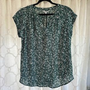 Turquoise Stitch Fix Split Neck Blouse